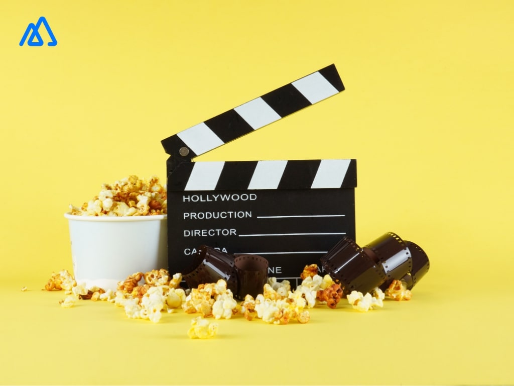 Movie take popcorn film negative