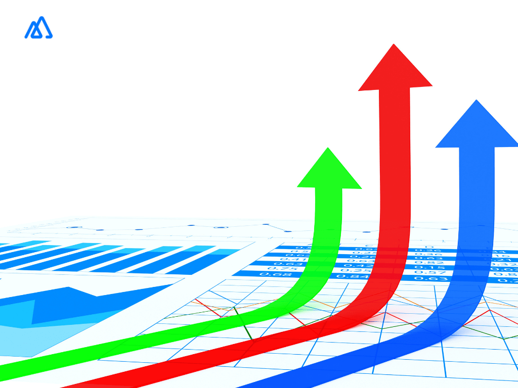 graph showing upward rise
