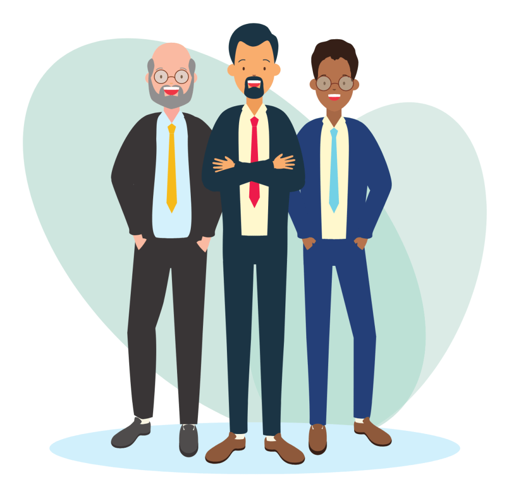 Diverse roles businessmen