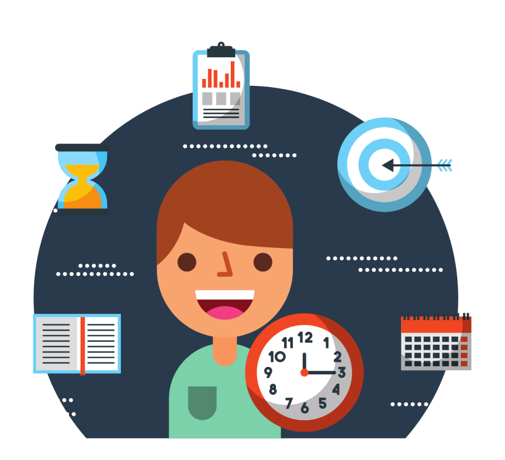 Business people time work plan