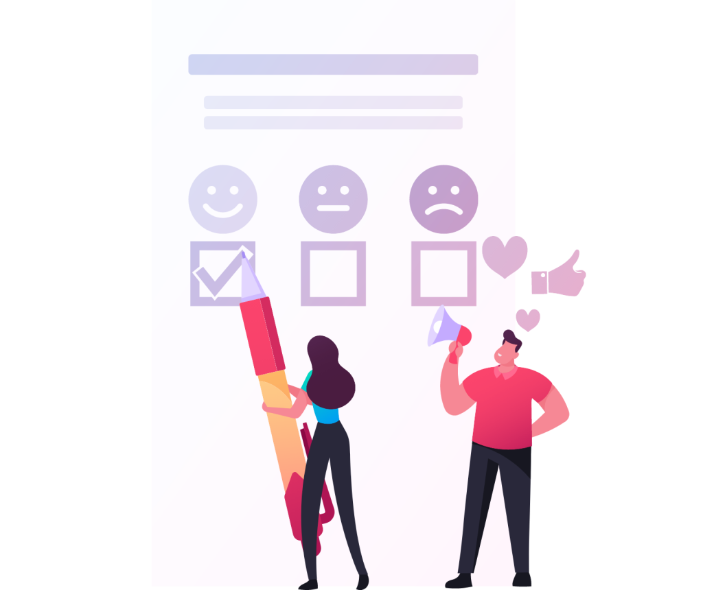 man and woman on web form