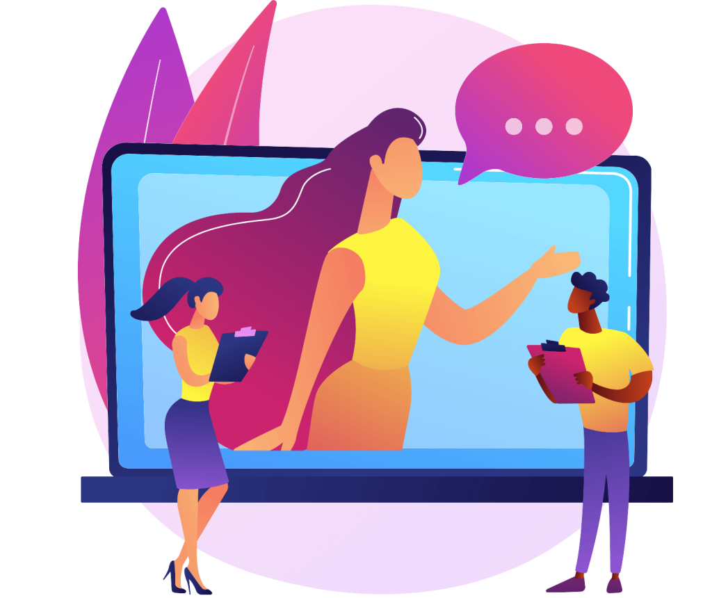 Two people looking at a prospect and understanding them.