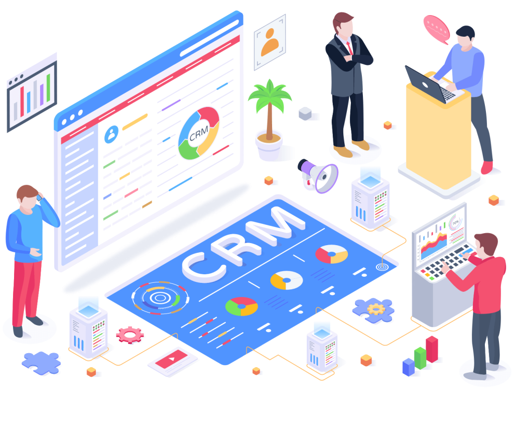 image depicting a CRM system