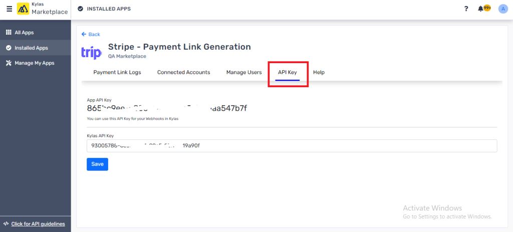 Enter Kylas API key: