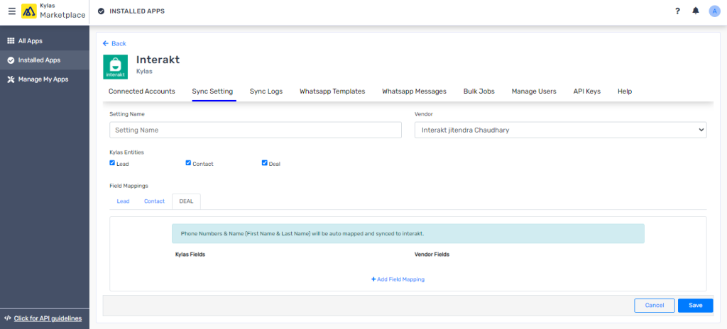View Sync Logs: